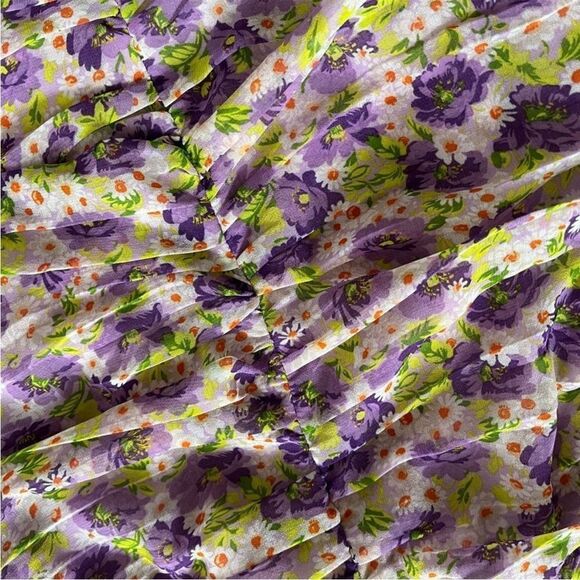 Zara NEW Floral Bodycon Milkmaid Puff Sleeve Mini Dress - Picture 6 of 7